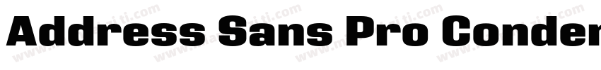 Address Sans Pro Condensed Black字体转换